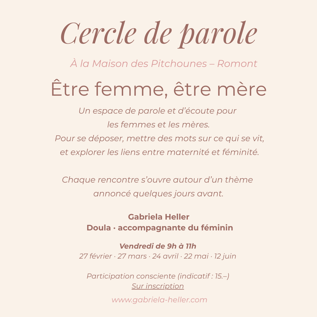 Cercle de parole – Être femme, être mère