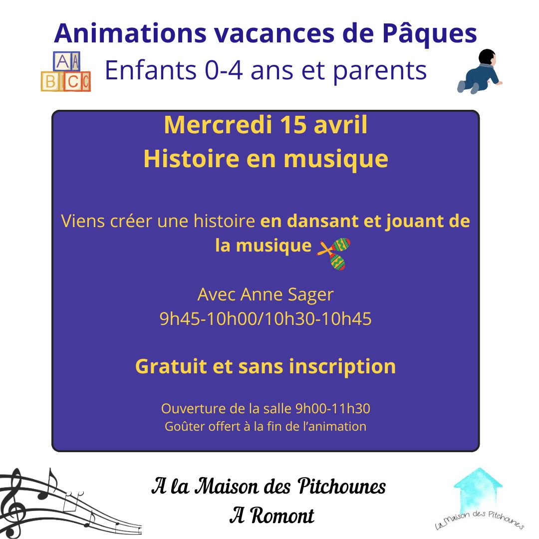 Animations vacances de Pâques: Histoire en musique